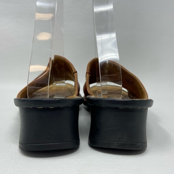Josef Seibel Brown Leather Slide Block Heel Sandals Shoes Women's size US 9-9.5 - Picture 8 of 14